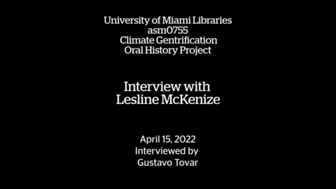 Thumbnail for Interview with Lesline McKenzie