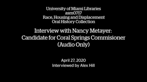 Thumbnail for Interview with Nancy Metayer