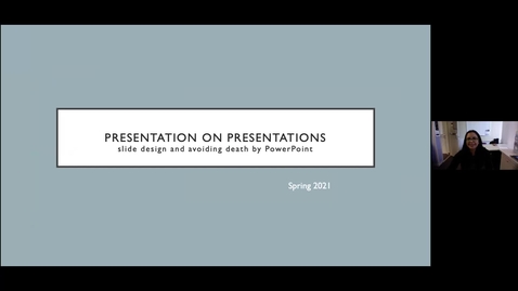 Thumbnail for entry Presentation on Presentations (Creative Studio presents...)