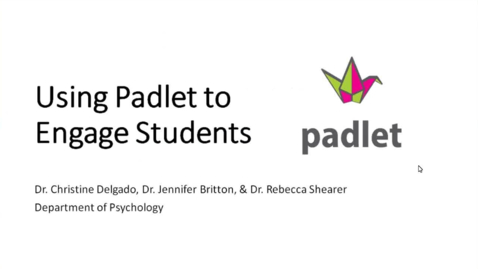 Thumbnail for entry Using Padlet to Engage Students (2020 Faculty Showcase)