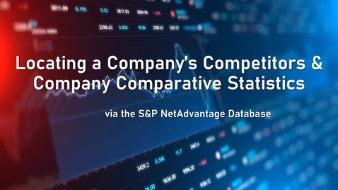 Thumbnail for entry Locating a Company's Competitors &amp; Company Comparative Statistics