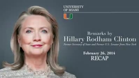 Thumbnail for Hillary Rodham Clinton visits the University of Miami