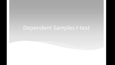 Thumbnail for Dependent samples t-test