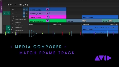 Thumbnail for entry Avid Media Composer Tips and Tricks:  Match Frame Track