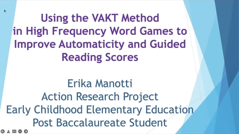 Thumbnail for entry Erika_Manotti Improving Automaticity Using the VAKT Method in Word Games