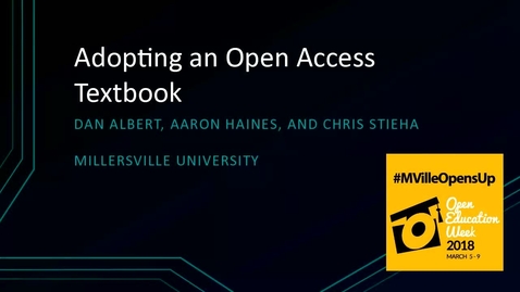 Thumbnail for entry MU Opens Up: Adopting an Open Access Textbook