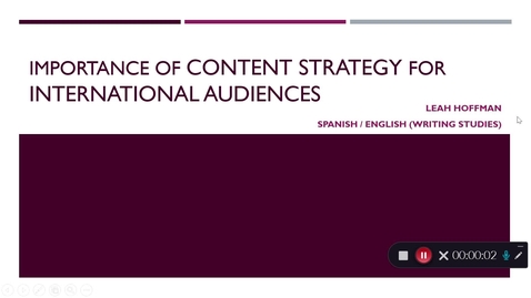 Thumbnail for entry Leah_Hoffman_Importance of Content Strategy for International Audiences
