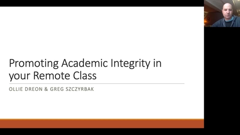 Thumbnail for entry Promoting Academic Integrity Online