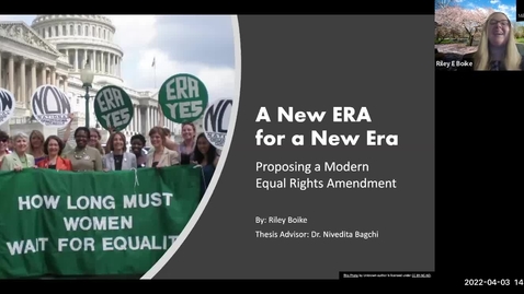 Thumbnail for entry Riley_Boike A New ERA for a New Era: Proposing a Modern Equal Rights Amendment