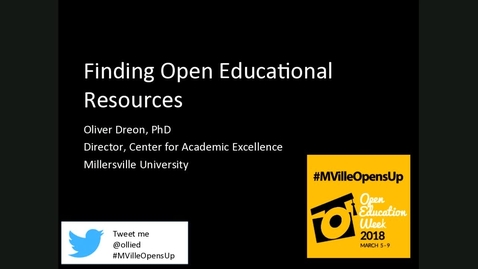 Thumbnail for entry MU Opens Up: Finding Open Educational Resources