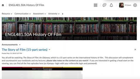 Thumbnail for entry History of Film Website Overview