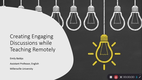 Thumbnail for entry Creating Engaging Discussions While Teaching Remotely
