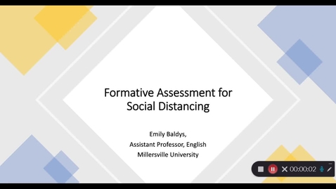 Thumbnail for entry Socially Distanced Formative Assessment
