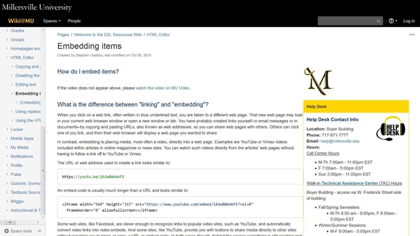 Embedding Items D2l Resources Wiki Mu