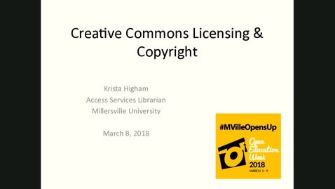 Thumbnail for entry MU Opens Up: Creative Commons Licensing &amp; Copyright