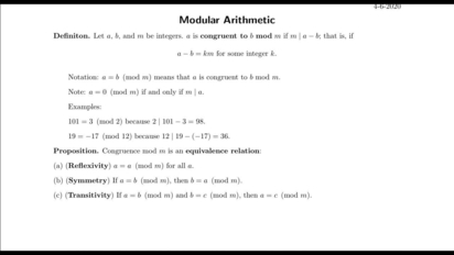 Modular Arithmetic 1 Mu Video