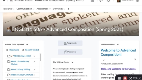 Thumbnail for entry Spring 2021 English 311 Overview