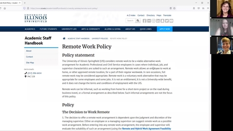Thumbnail for Remote Work Policy Zoom - July 16 2021