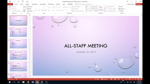 Thumbnail for The Learning Hub - All Staff Meeting 01272019