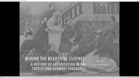 Thumbnail for ECCE Speaker Series: Behind the Beautiful Clothes: A History of Exploitation in the Garment Industry