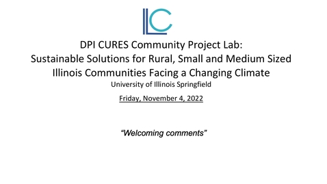 Thumbnail for 2022 DPI CURES Community Project Lab  &quot;Welcome and Greetings&quot;