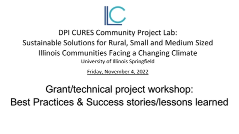 Thumbnail for 2022 DPI CURES Community Project Lab - &quot;Grant/Technical Project Workshop&quot;