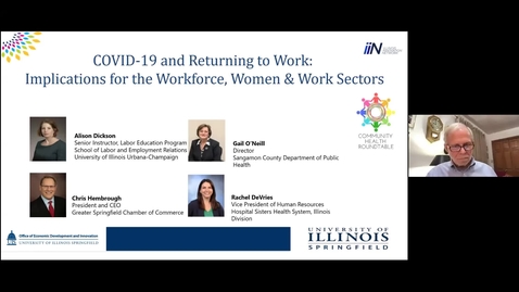 Thumbnail for WEBINAR: COVID-19 and Returning to Work: Implications for the Workforce, Women and Work Sectors