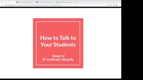 Thumbnail for How to talk with your students about ChatGPT