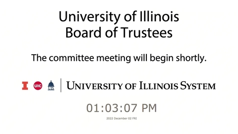 Thumbnail for University of Illinois Board of Trustees Ad-Hoc Committee (Dec. 02, 2022)