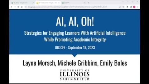 Thumbnail for CFE - Intro to AI and teaching Sep 2023