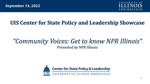 Thumbnail for CSPL Showcase: Community Voices:  Get to know NPR Illinois 