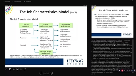 Thumbnail for Job Characteristic Model and Applications