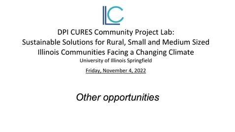 Thumbnail for 2022 DPI CURES Community Project Lab - &quot;Other Opportunities&quot;