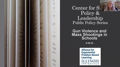 Thumbnail for Public Policy Series on Gun Violence and Mass Shootings: The traumatic effects of gun violence and mass shootings in schools (Sept. 29, 2022)