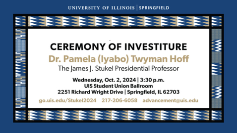 Thumbnail for Investiture of Dr. Pamela (Iyabo) Twyman Hoff (October 2, 2024)