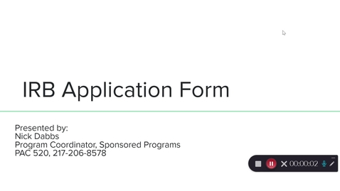 Thumbnail for UIS IRB Application: Overview of the IRB 