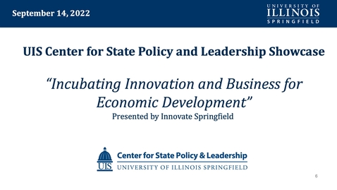 Thumbnail for CSPL Showcase: Incubating innovation and business for economic development 