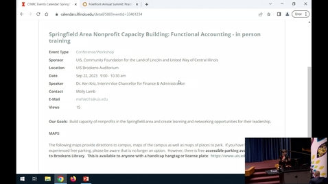 Thumbnail for entry Springfield Area Non-Profit Capacity Building &quot;Functional Accounting&quot; Webinar (September 22, 2022)
