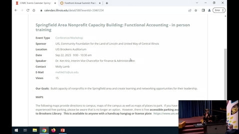 Thumbnail for Springfield Area Non-Profit Capacity Building &quot;Functional Accounting&quot; Webinar (September 22, 2022)