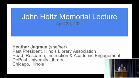 Thumbnail for 2024 Holtz Memorial Lecture (April 25, 2024)
