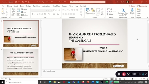 Thumbnail for Week 4 Physical Abuse and Problem-Based Learning