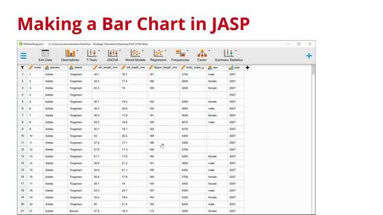 JASP - Bar Chart