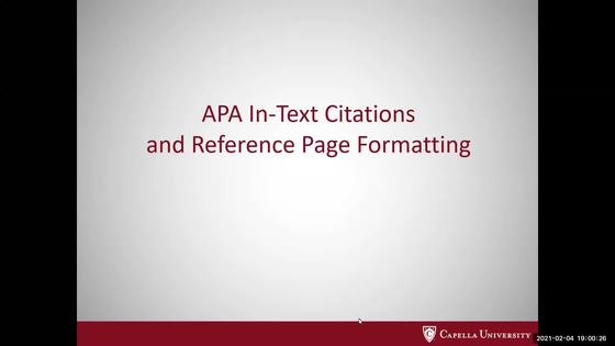 Evidence: APA In-Text Citations and Reference Page Formatting