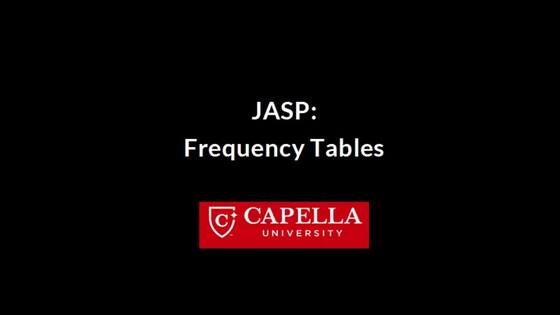 JASP Tutorial: Frequency Tables