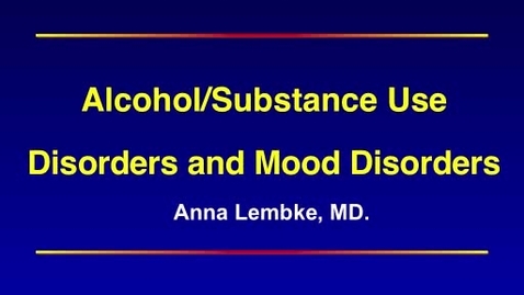 Thumbnail for entry Mood Dialog Day 2013: A.Lembke: Alcohol Substance Use Disorders And Mood Disorders