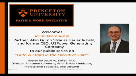 Thumbnail for Faith &amp; Ethics in the Executive Suite: Jay Worenklein