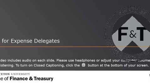 Thumbnail for entry Tips for Expense Delegates