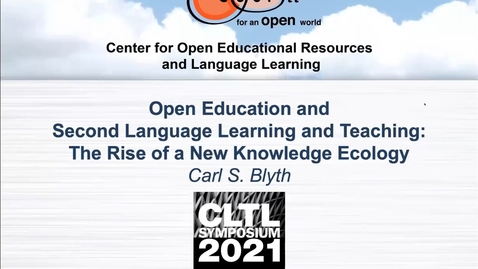 Thumbnail for entry CLTL Symposium 2021 Day 1 Carl Blyth