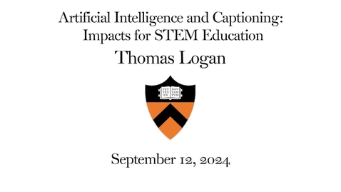Thumbnail for Artificial Intelligence and Captioning in STEM