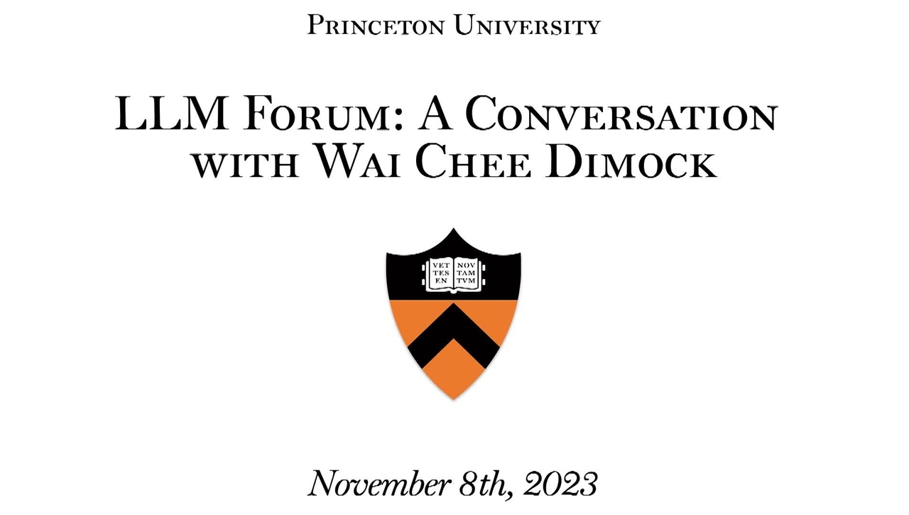 20231108 LLM forum a conversation with Wai Chee Dimock 